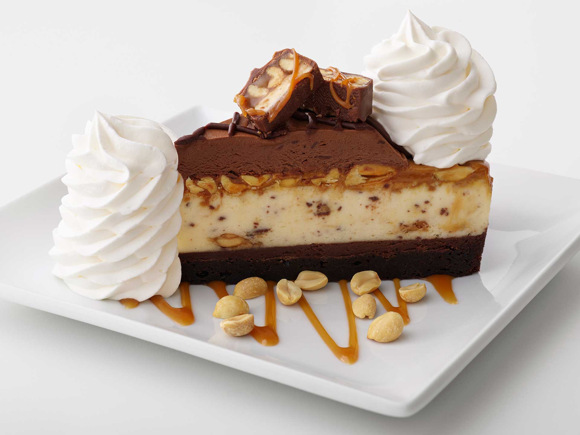 Chocolate Caramelicious Cheesecake Made with Snickers®